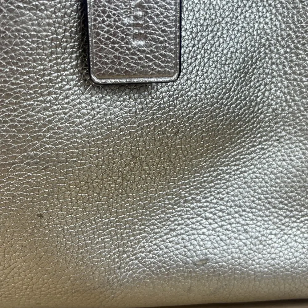 Coach Charlie Carryall Gold Metallic Leather Shoulder Bag 31037 - Picture 2 of 14